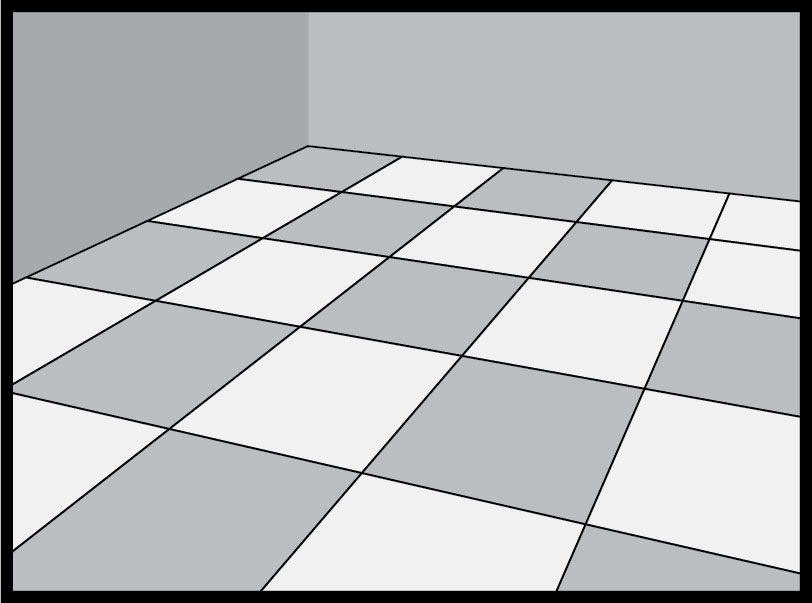 rubber tile full floor checker board pattern
