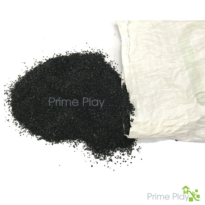 Recycled Black Rubber Chips for playground flooring